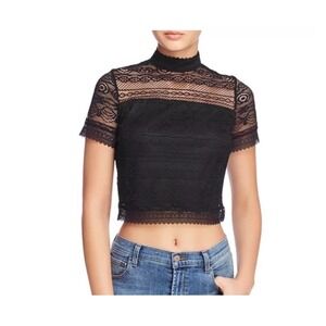 Guess Adelaide Lace Cropped Top Size S